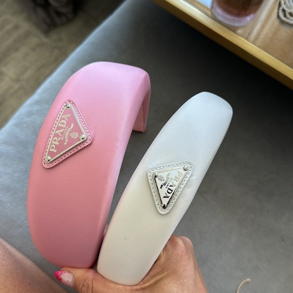 Prada white re-nylon headband worn once: this is the skinnier version - Picture 9 of 9